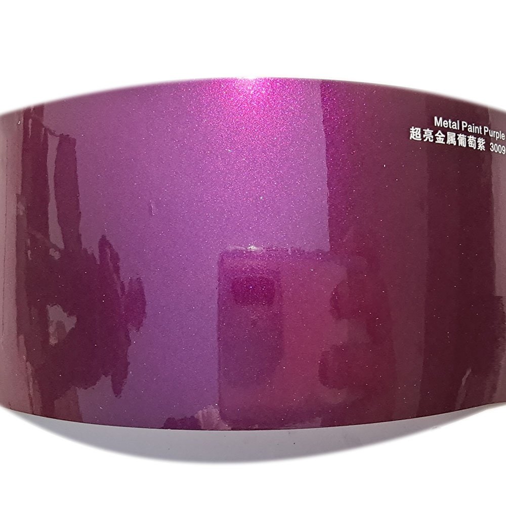 WRAPMASTER 1.52*17m Self Adhesive Super Gloss Metallic Grape Purple Vinyl Wrap Car Sticker Bronze Metallic vinyl Wrap
