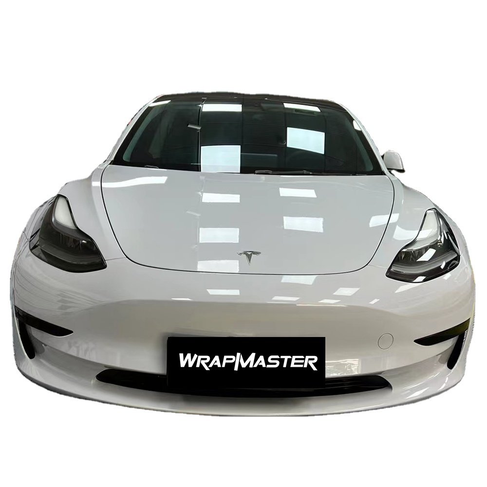 WRAPMASTER 1.52*147m Super Glossy Crystal PET Liner Light Nardo Grey Wrap Vinyl Car Stickers Car Films