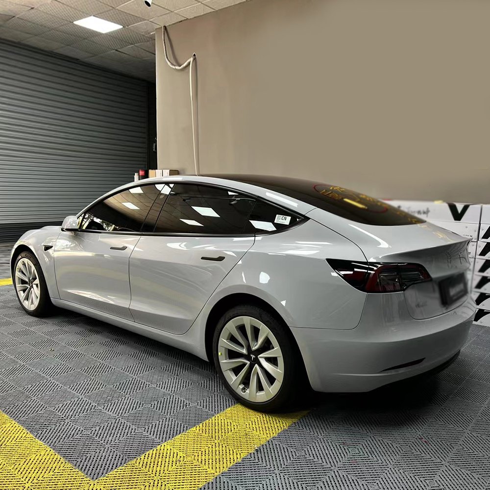 WRAPMASTER 1.52*147m Super Glossy Crystal PET Liner Light Nardo Grey Wrap Vinyl Car Stickers Car Films