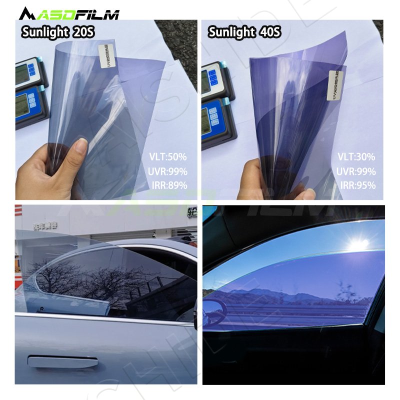 AISHIDE 3.5MIL UV Blocking Nano Ceramic Car Photochromic Film Windshield Heat Sunlight Control Auto Polarized Solar Window Tint
