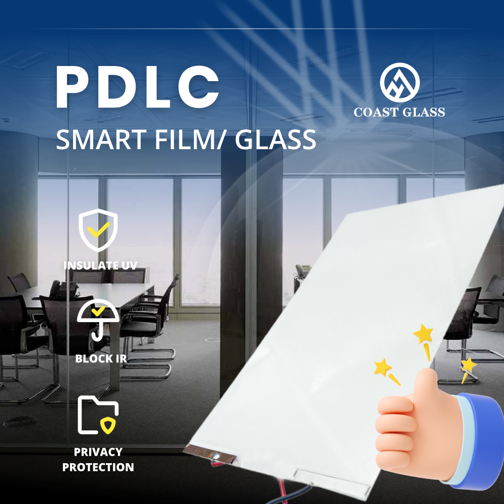PDLC Opaque White Smart Glass Film Self-Adhesive Decorative Bulletproof Features for Hospital Laminate Usage