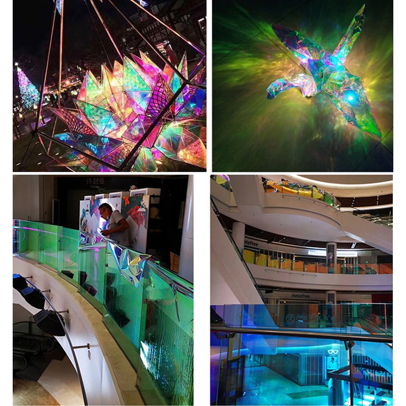 Rainbow Film Eco-friendly Pet Material Dichroic Rainbow Iridescent Window Glass Decorative Film