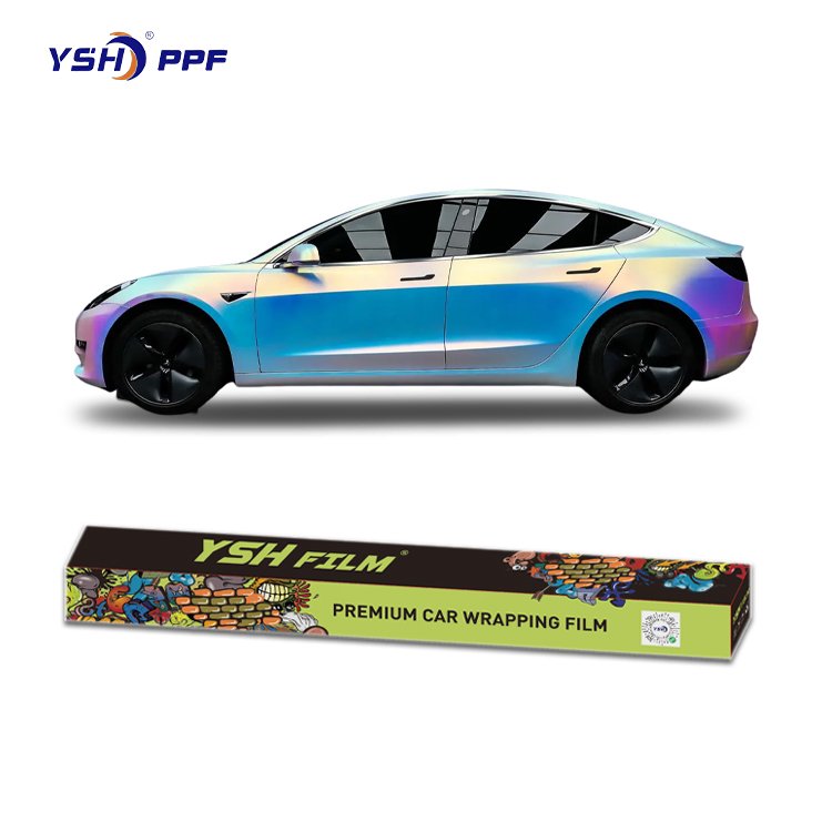 YS color change wrap Supplier UV Resistant PET car film roll uv car decorative film