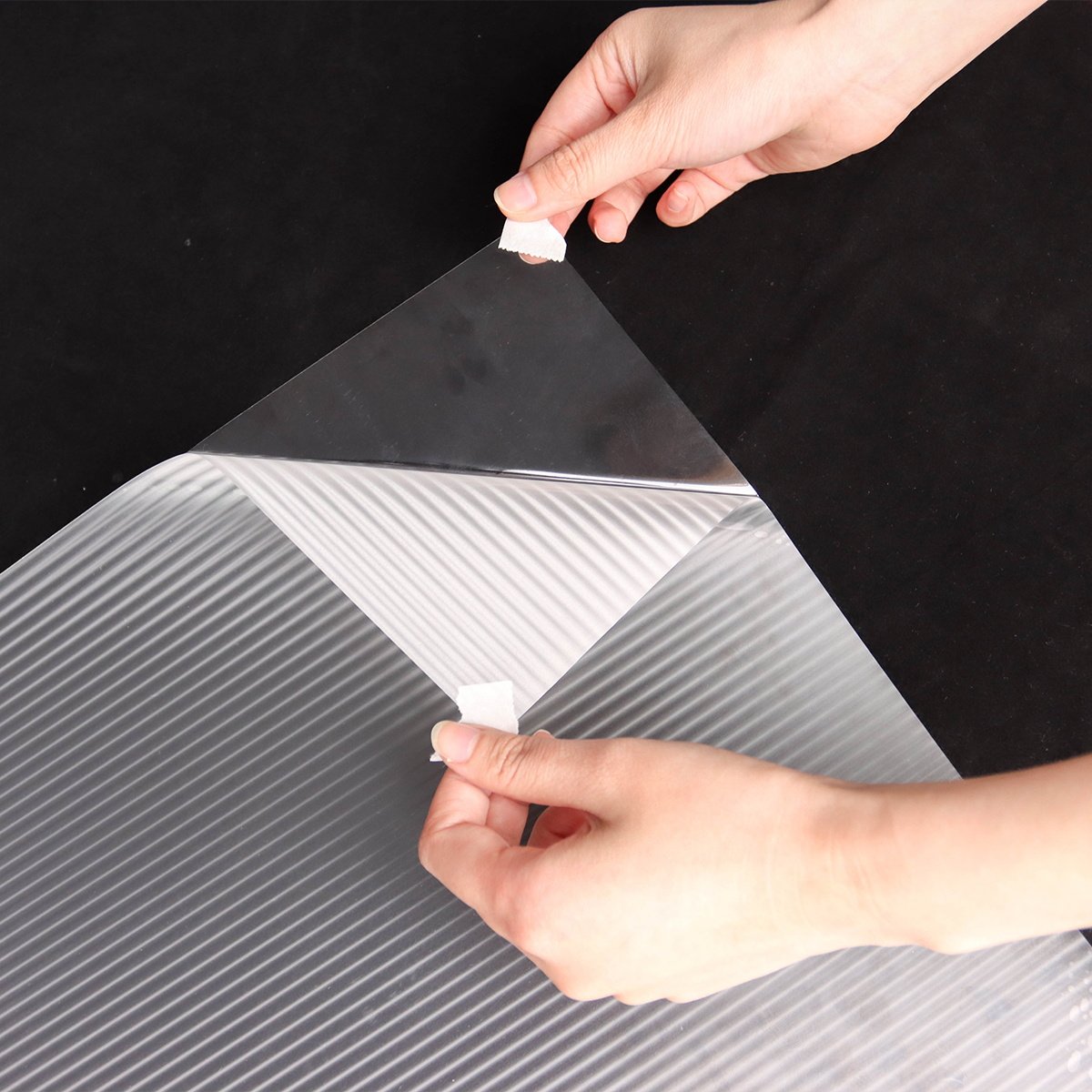 Competitive Price Self Adhesive Mirror Film Reeded Glass Window Film For Bathroom And Office