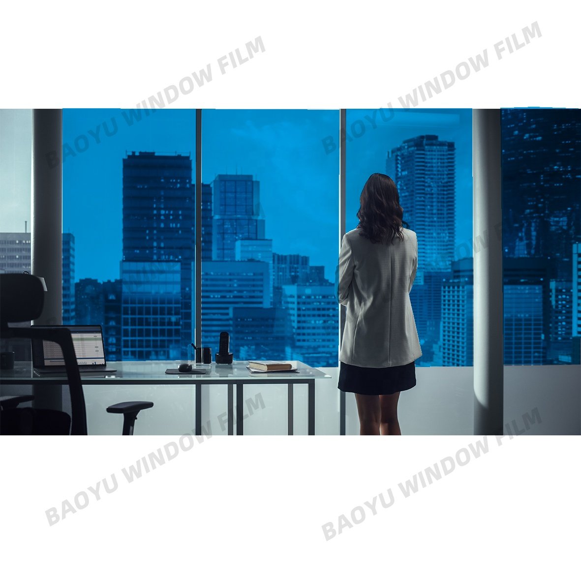 decoration color film Beautiful Decorative film Sea Blue Home Office