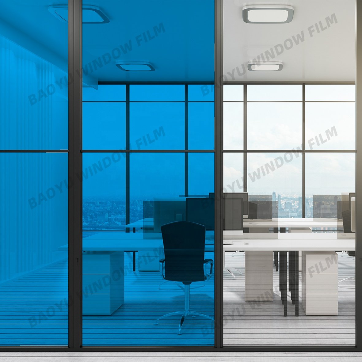 decoration color film Beautiful Decorative film Sea Blue Home Office