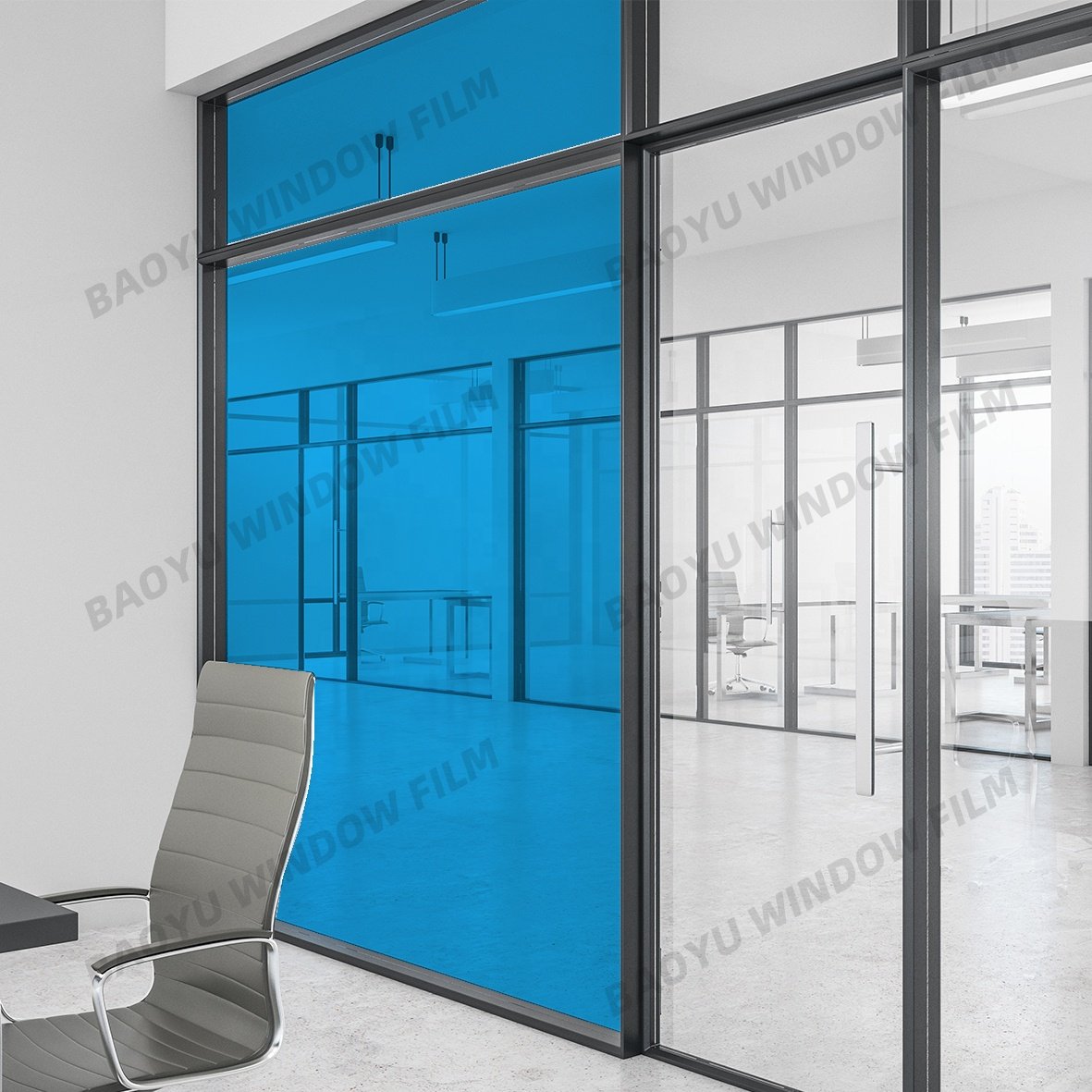 decoration color film Beautiful Decorative film Sea Blue Home Office