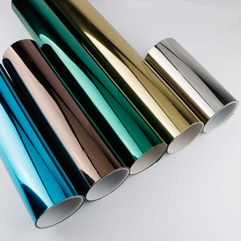 UV Reduction Red Silver Mirror Reflective One Way Vision Building Window Tint Film for Window Glass PET Decorative Modern 99%