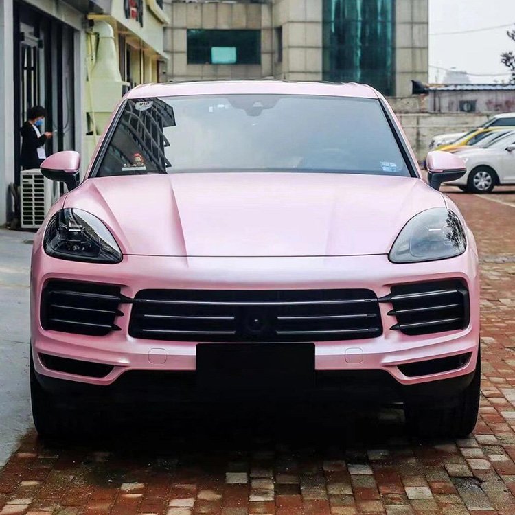 Pure Metal Cherry Pink fashion pink Car Wrap Vinyl Car Body Stickers Film Color Change For Vehicle Car Wrapping