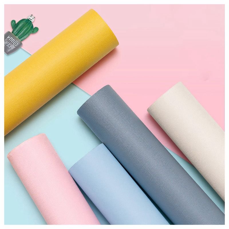 Lonmay Guangdong Solid color embossed blue color pvc decorative film for furniture