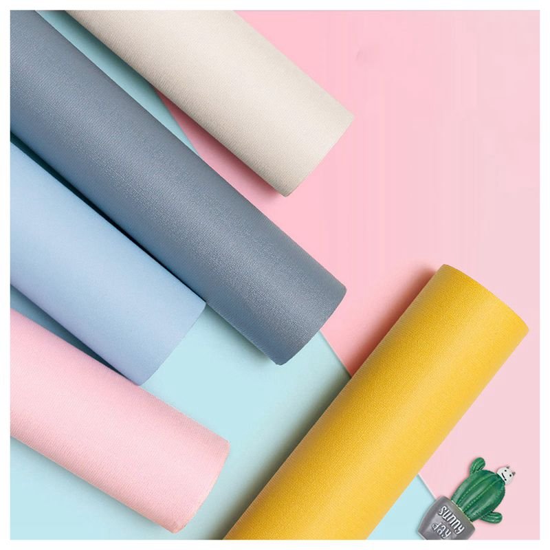 Lonmay Guangdong Solid color embossed blue color pvc decorative film for furniture