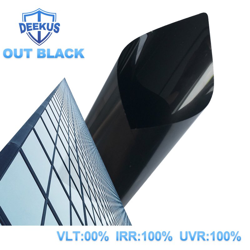 OUT BLACK Opacity Deep Black hight Privacy house window film Decorative Films For Windows Mirror Reflective One Way Glass