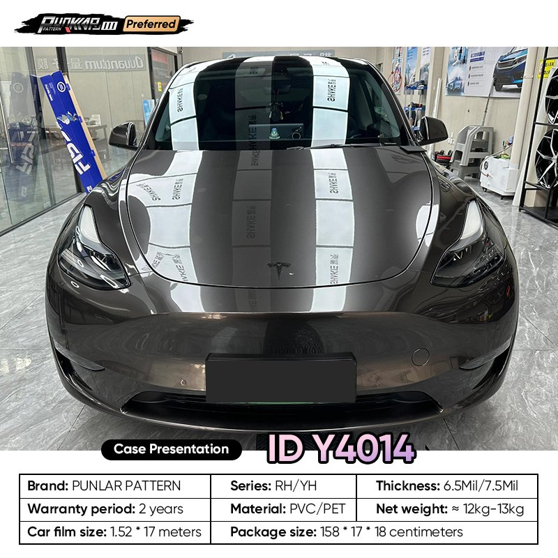 Fluid metal luster Silver Gray Car Wrap Vinyl PET High-Gloss PVC Film 1.52CM Width Car Stickers Waterproof Color-Changing Film
