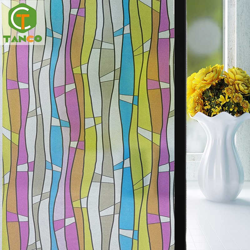 decorative self adhesive home window tint film frosted glass film with decorative for window glass