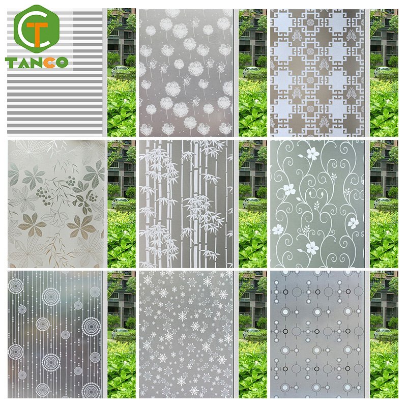 decorative self adhesive home window tint film frosted glass film with decorative for window glass