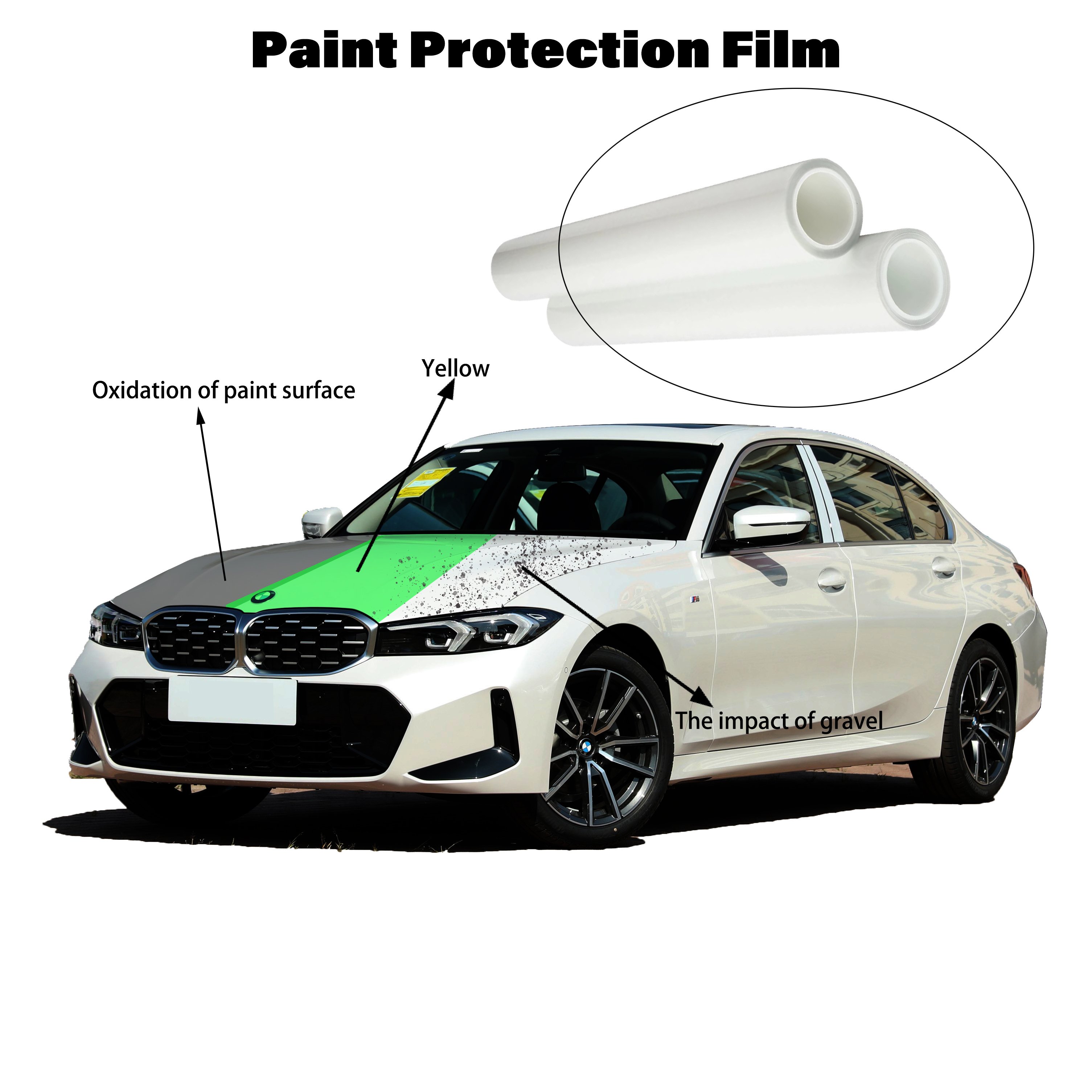 8Mil 3M Sctchgard Paint Protection Film PET TPU Car Vinyl Wrap Hot Self-healing Protector Decorative Films for Car Body