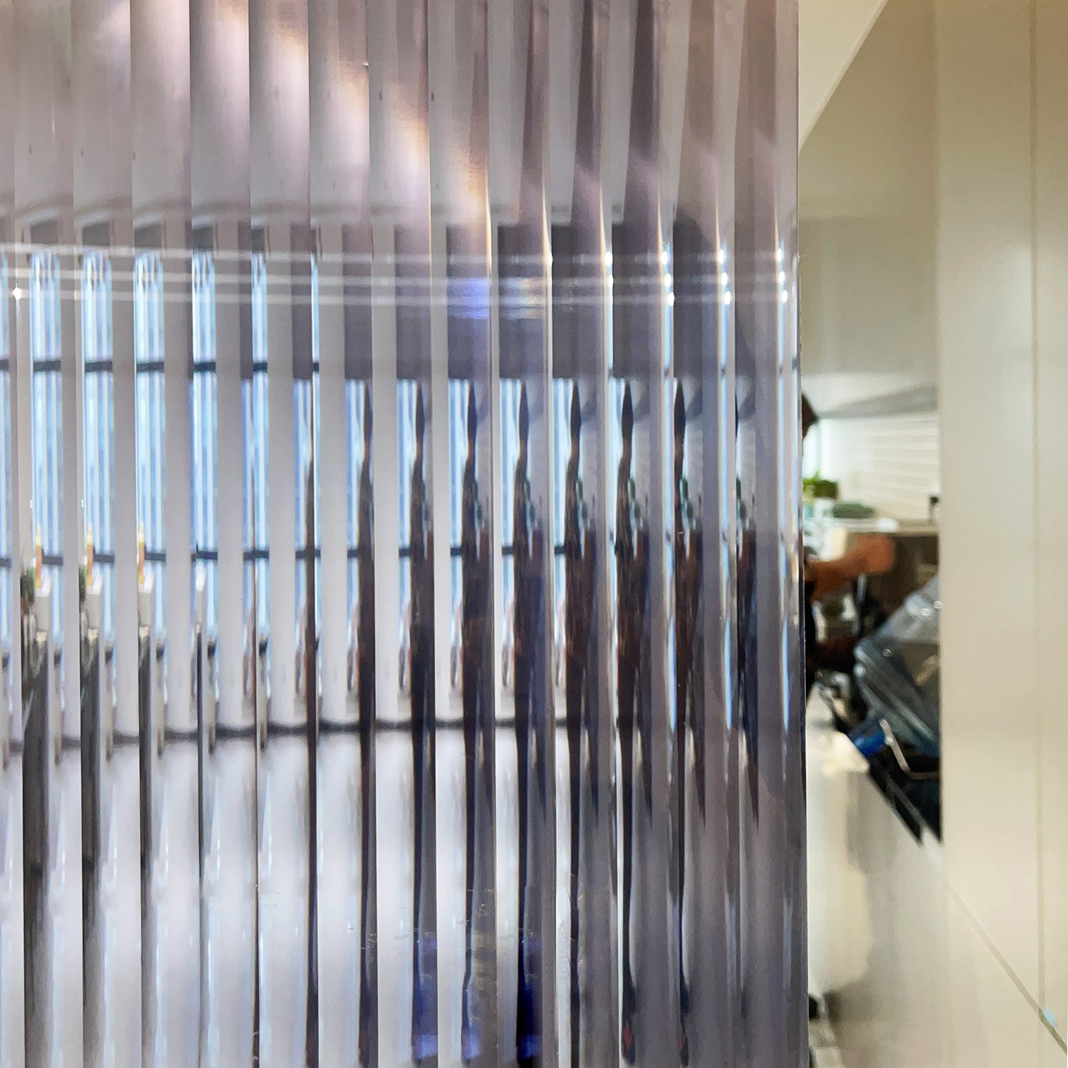 Reeded Glass decorative film Privacy self adhesive Window Films for Shower Room