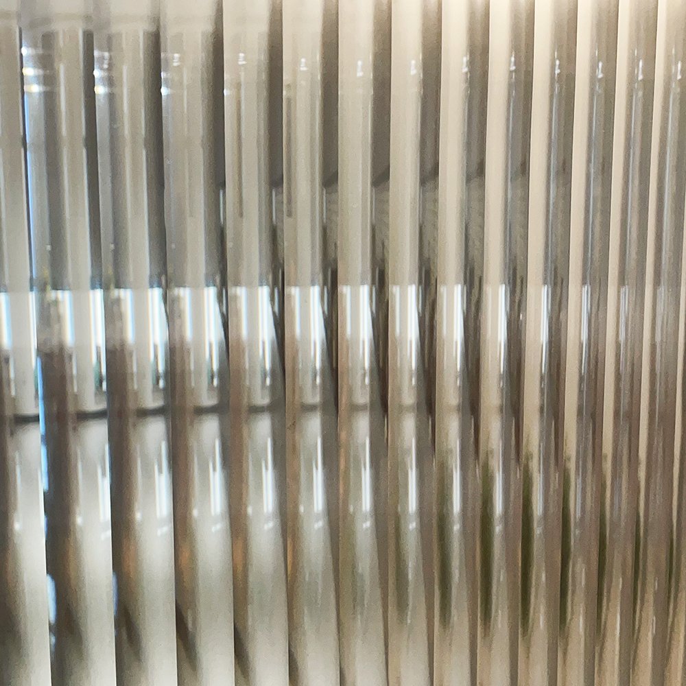 Reeded Glass decorative film Privacy self adhesive Window Films for Shower Room