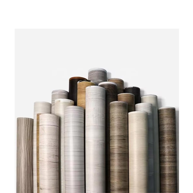 2024 Modern design wood colour grain PVC decorative film natural texture polyvinyl film PVC foil roll for skirting line