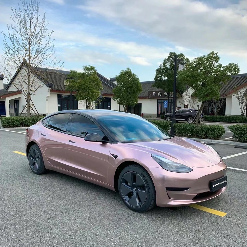 WRAPMASTER PET Metallic Iceberry Pink Car Vinyl wrap Paint Protect Film