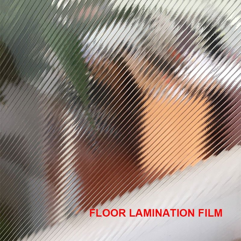 Frosted Twill Textured Cold Lamination Floor Films Printed PVC Flooring Vinyl Roll