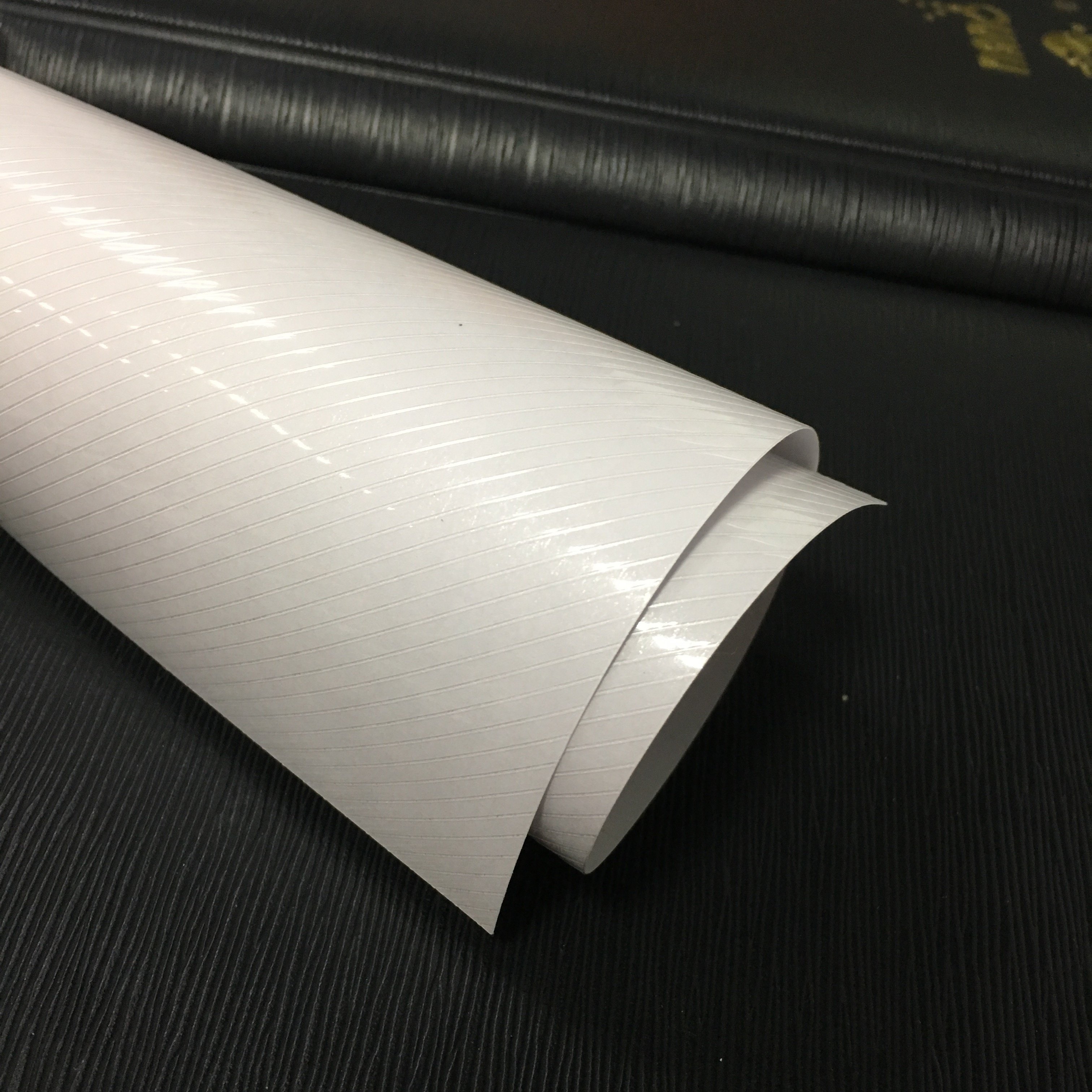 Frosted Twill Textured Cold Lamination Floor Films Printed PVC Flooring Vinyl Roll