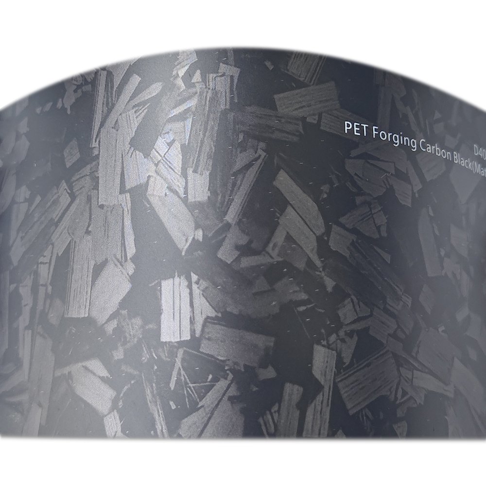 WRAPMASTER Super Gloss metallic PET forging carbon black Vinyl Car Wrap vehicle wraps pvc stickers