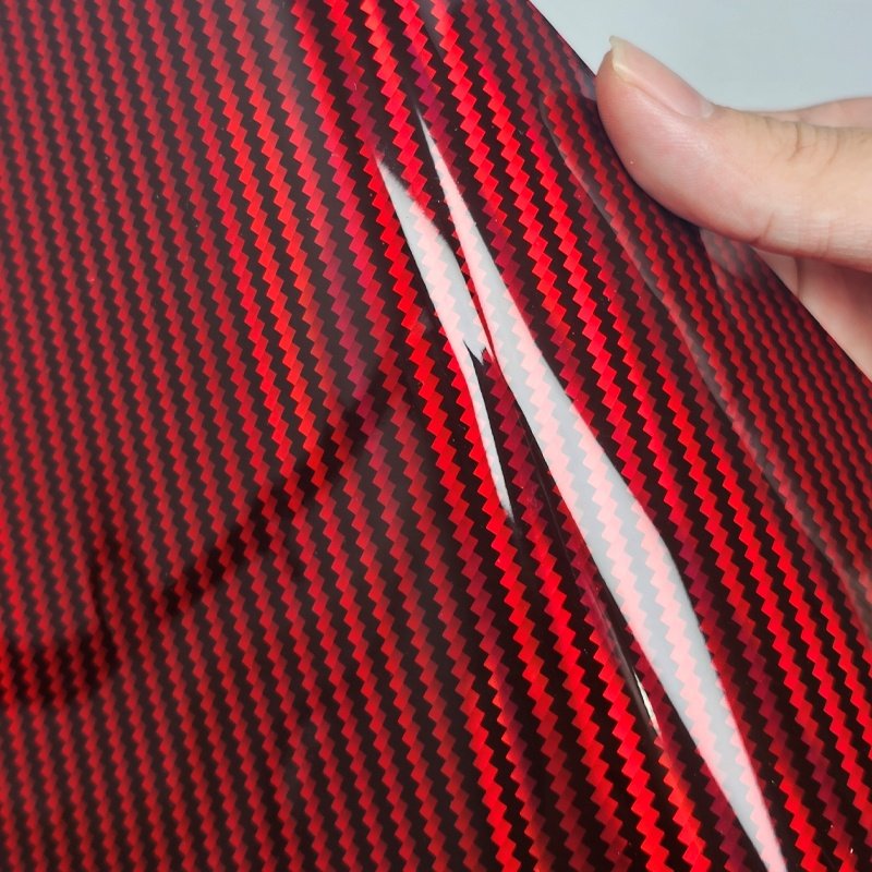 High Glossy red Rainbow 5D Carbon Fiber Wrapping Vinyl Film Car Decal Modification Sticker For Motorcycle Accessories Wrap