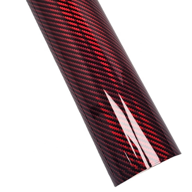High Glossy red Rainbow 5D Carbon Fiber Wrapping Vinyl Film Car Decal Modification Sticker For Motorcycle Accessories Wrap