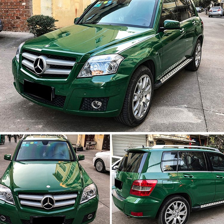1.52*18m Super Glossy Crystal Post Green Car Color Changing Film Full Car Body Vinyl Wrap Stickers