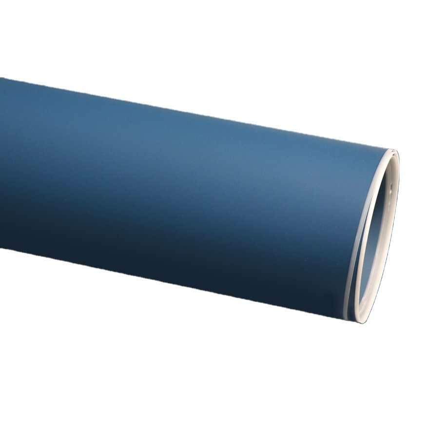 Solid Color Dark Blue PVC Decorative Film For Interior Furniture Decoration