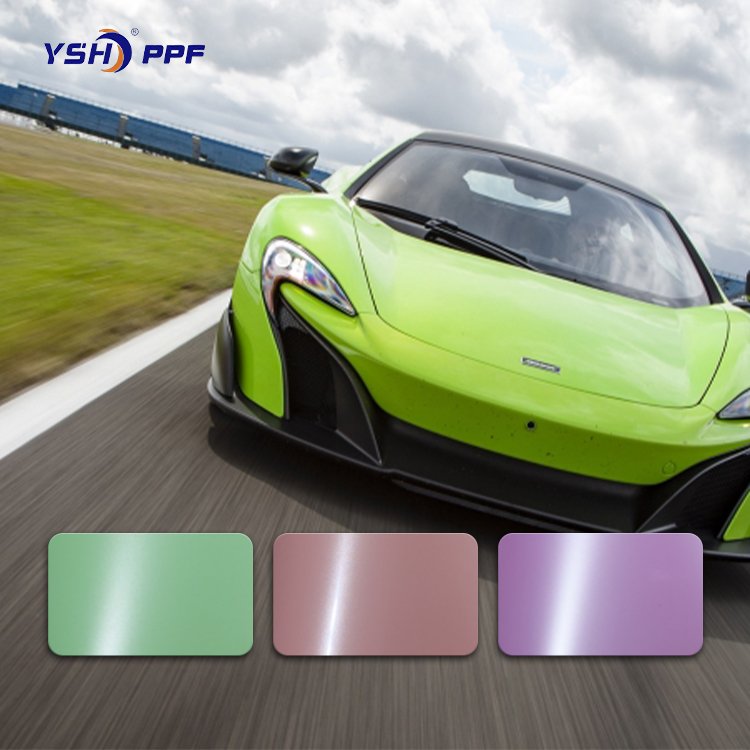 YSH PET sticker colored ppf car body wrap film no fade Scratch resistant anti scratch vinyl tint car decorative film