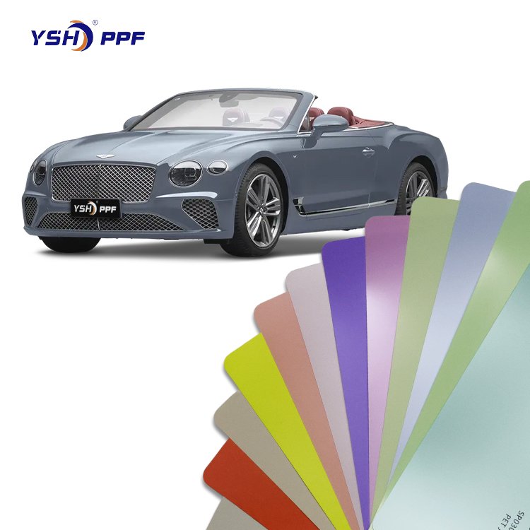 YSH PET sticker colored ppf car body wrap film no fade Scratch resistant anti scratch vinyl tint car decorative film