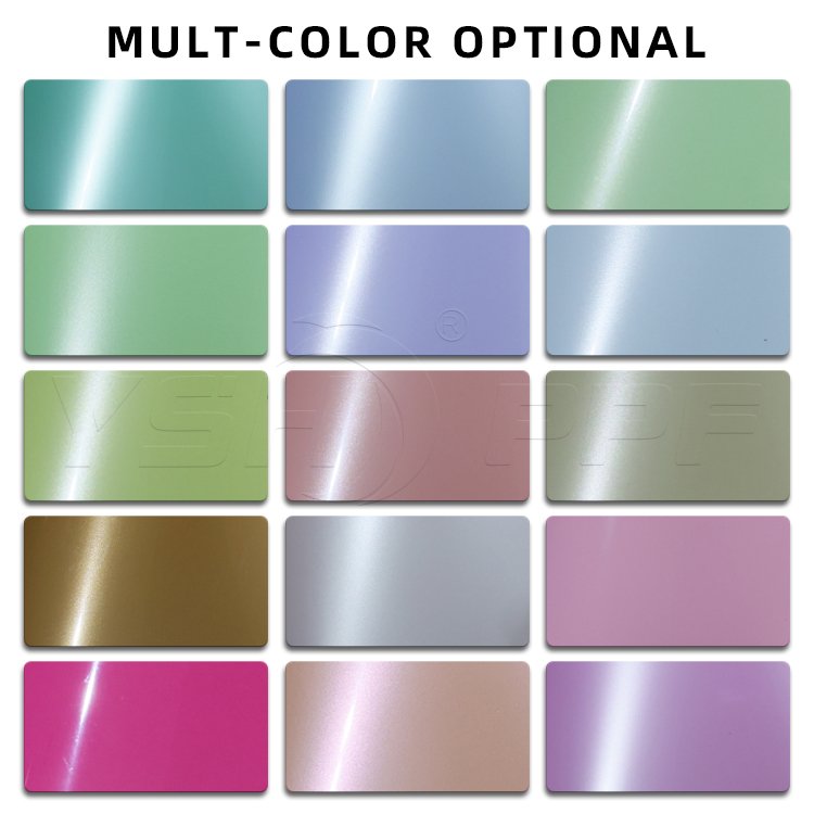 YSH PET sticker colored ppf car body wrap film no fade Scratch resistant anti scratch vinyl tint car decorative film