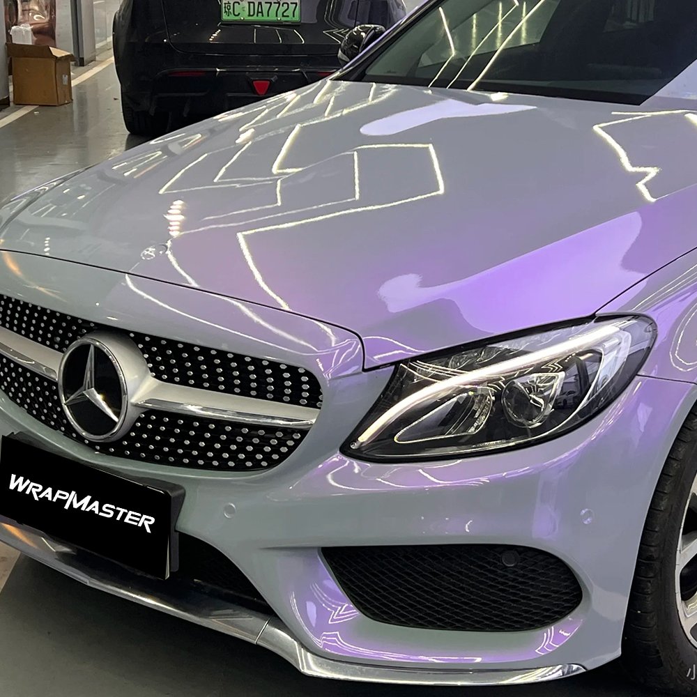 1.52*17m PET Self Healing Magic Grey Purple Car Films High Quality Car Wrap Premium Vinyl Wrap Car Wrapping Film