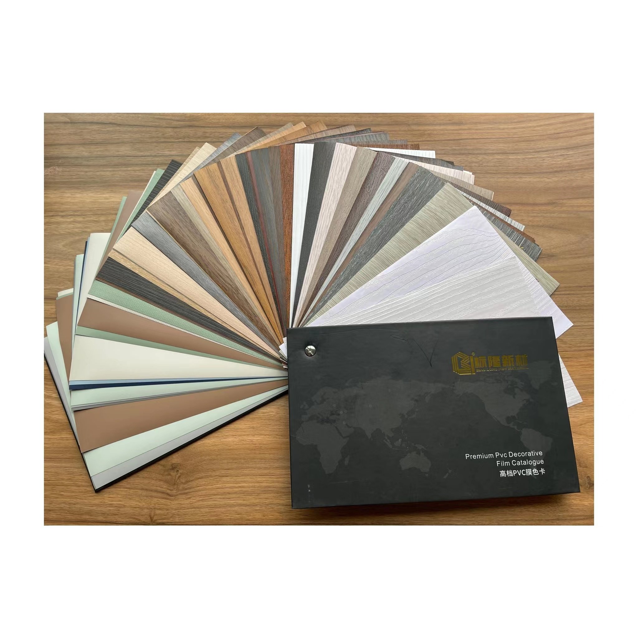 Factory price 0.16 mm high end water based matte oak wooden grain texture decorative pvc film for mdf door