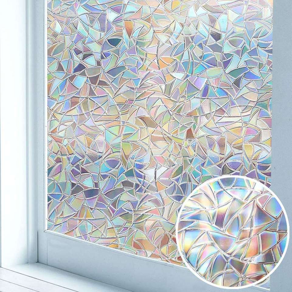 Rainbow Window Film Static Window Stickers Privacy Film UV protection