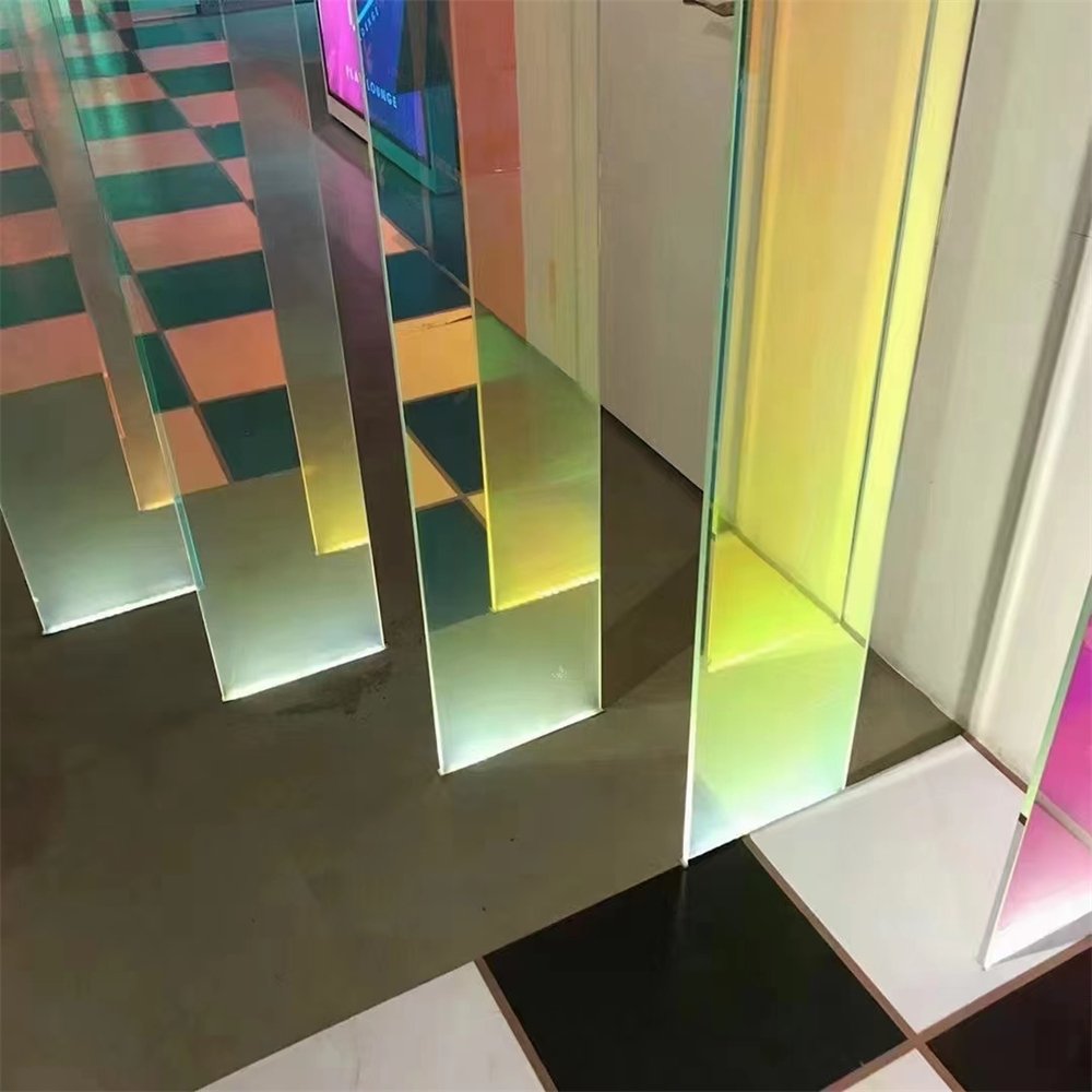 Eco-friendly PET Material Dichroic Rainbow Iridescent Decorative Film For Window And Glass