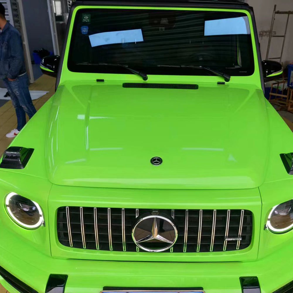 WRAPMASTER PET Liner Super Glossy Apple Green Vehicle Wraps Colors Car Vinyl