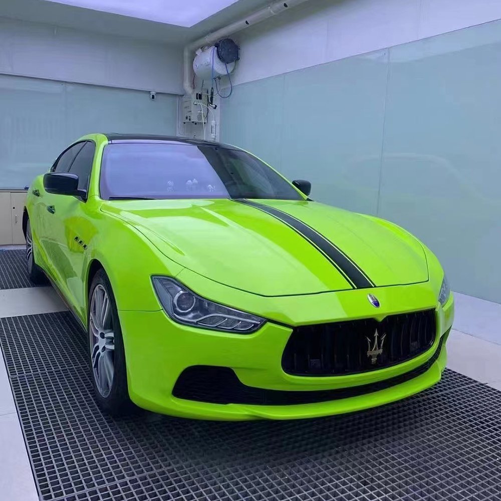 WRAPMASTER PET Liner Super Glossy Apple Green Vehicle Wraps Colors Car Vinyl