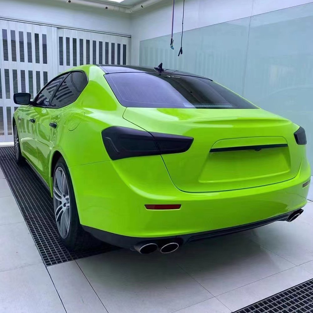 WRAPMASTER PET Liner Super Glossy Apple Green Vehicle Wraps Colors Car Vinyl