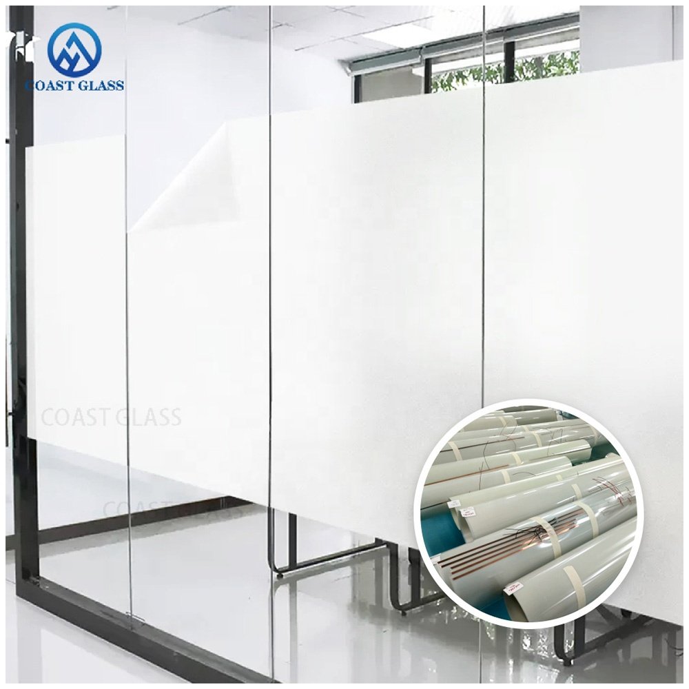PDLC Opaque White Smart Glass Film Self-Adhesive Decorative Bulletproof Features for Hospital Laminate Usage