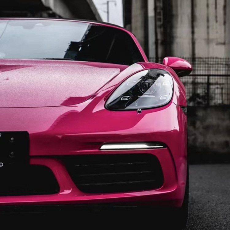 PET glossy crystal rose red Beet root purple Vehicle Wrap PET Vinyl Car Wrapping Films