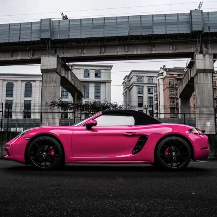 PET glossy crystal rose red Beet root purple Vehicle Wrap PET Vinyl Car Wrapping Films
