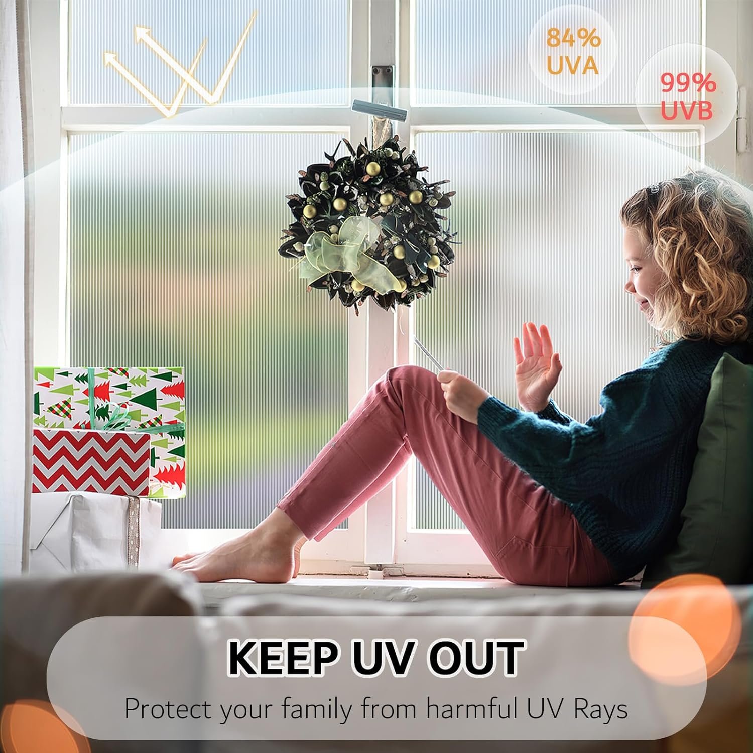 UDK New designed Self Adhesive Fluted Glass Sticker 3D China Manufacturer PET Material Reeded Windows Glass Film