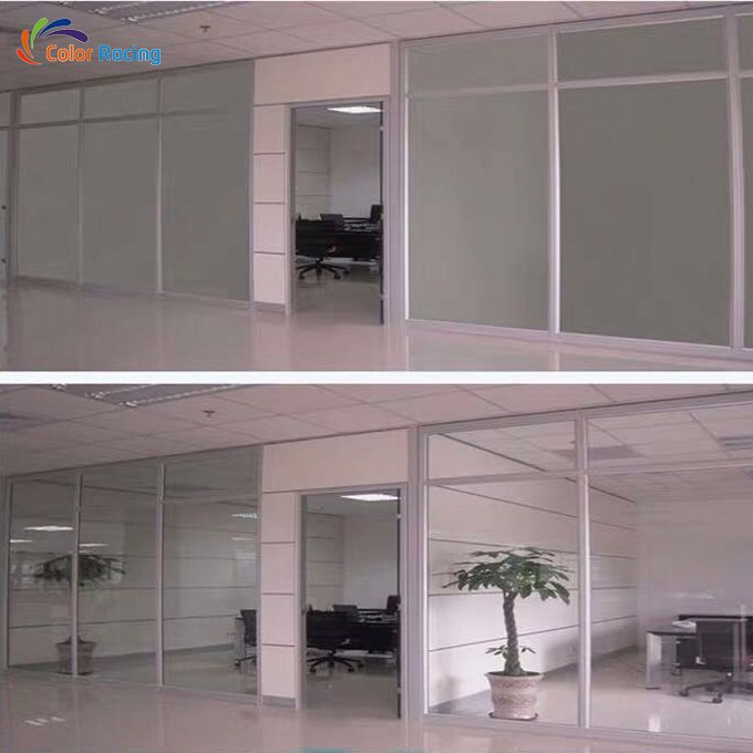 self adhesive electronic control window tinting smart pdlc film rolls building window glass decoration film