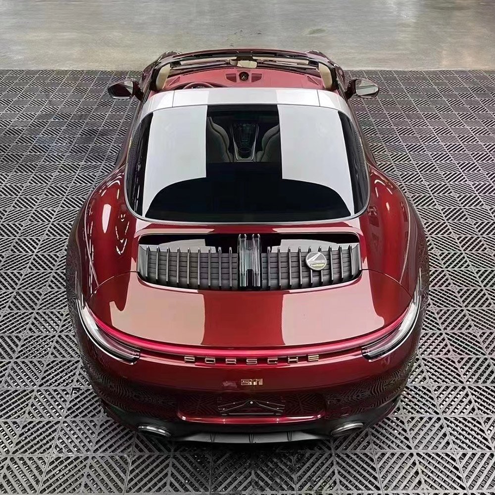 WRAPMASTER Super Gloss metallic PET Cherry Red dark Vinyl Car Wrap custom vinyl stickers