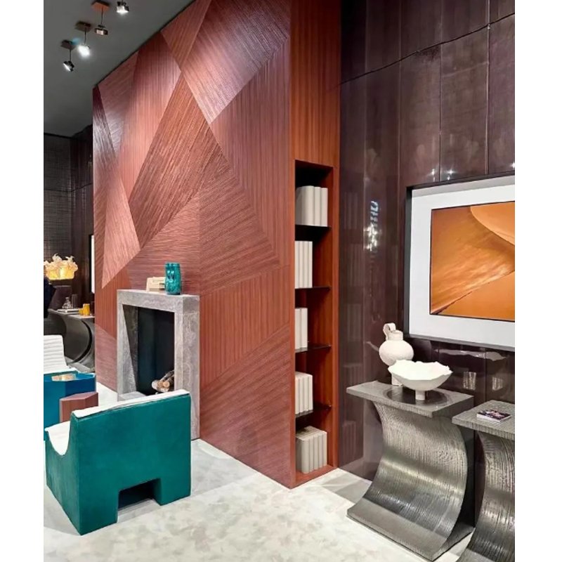 2024 PVC Decoration Film High Glossy Waterproof wood grain Shiny Color