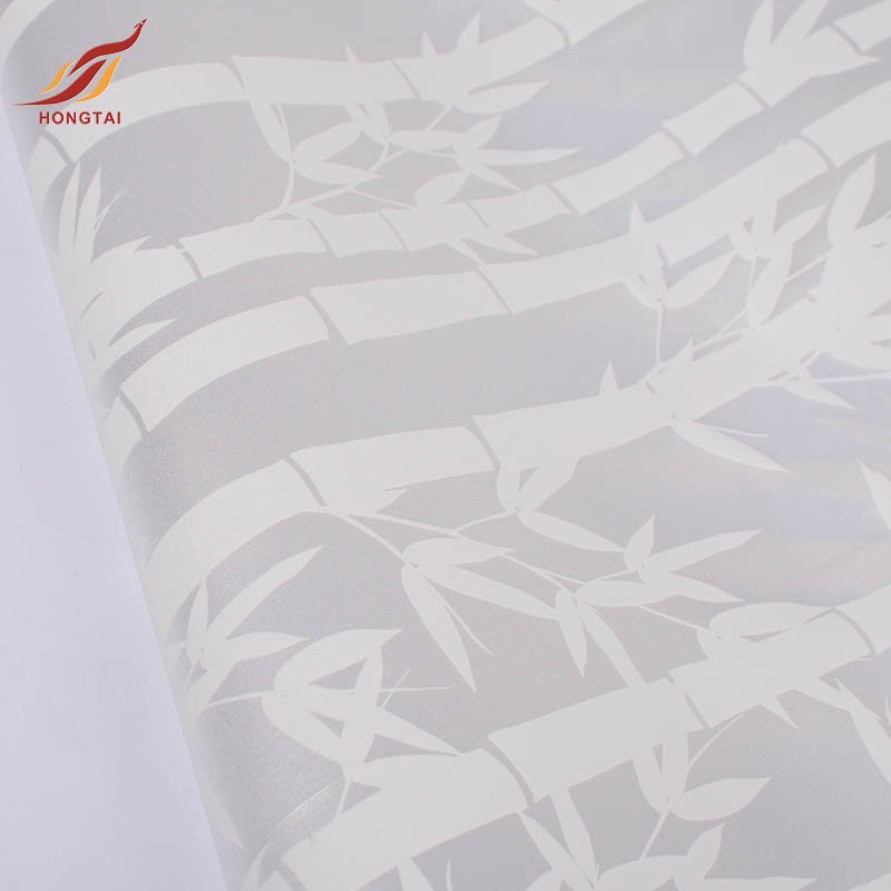 Bamboo Pattern Window Transparent Sticker Glitter Window Decoration Sticker Privacy Glass Film