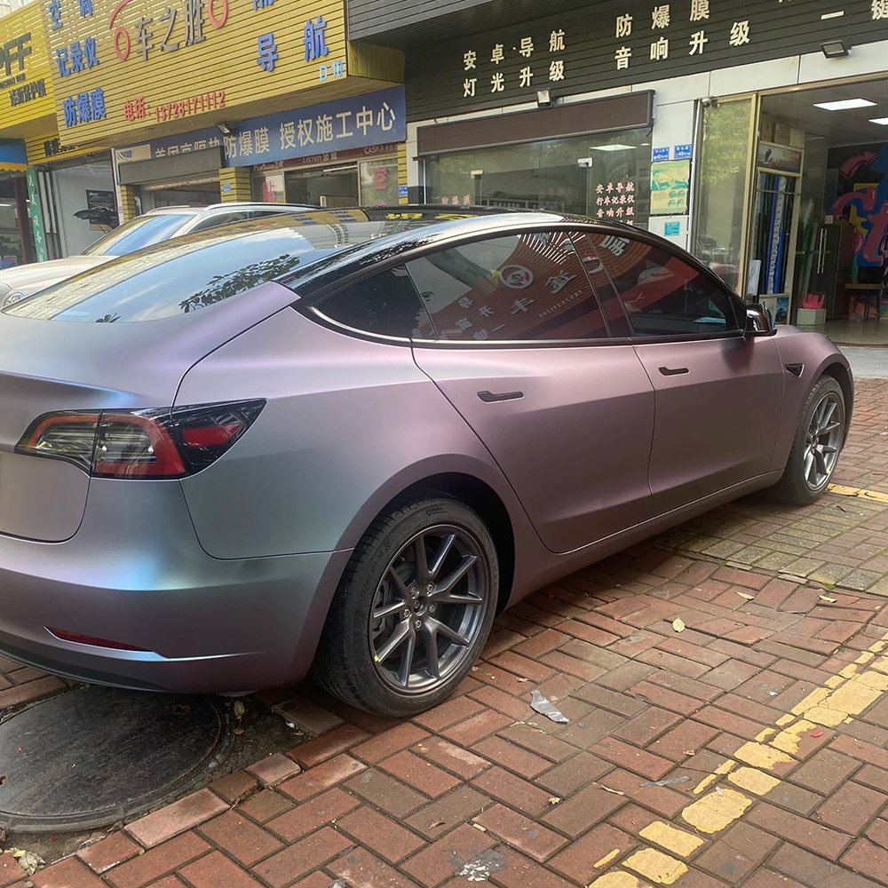 WRAPMASTER PET Self Healing Carpi Grey Purple Car wrap Vinyl Vehicle Wraps PPF Paint Protect Film